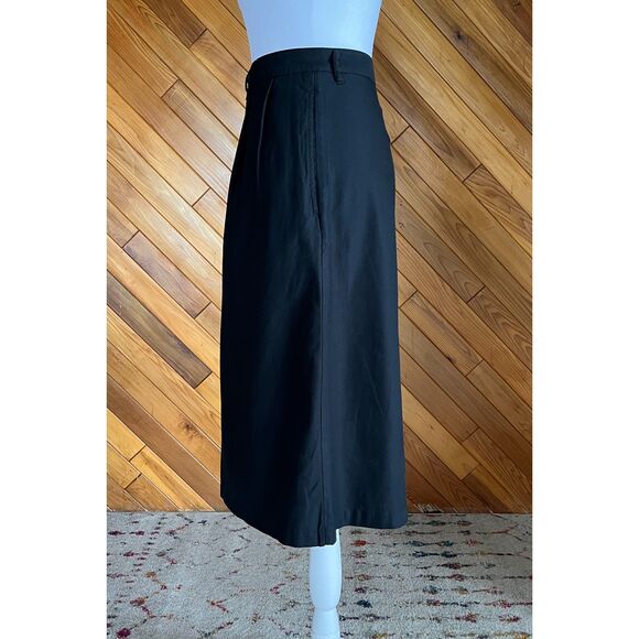 Dockers Black Button Up A-Line Midi Skirt - Picture 2 of 5